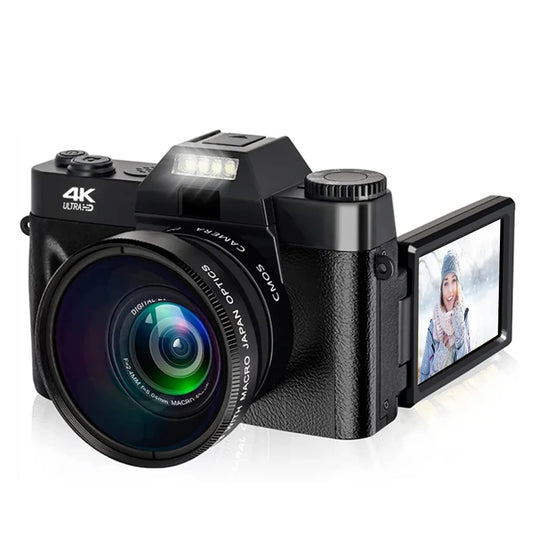 4K Digital Camera 48MP 16X Digital Zoom 3 Inch Flip Screen WiFi Web Camcorder