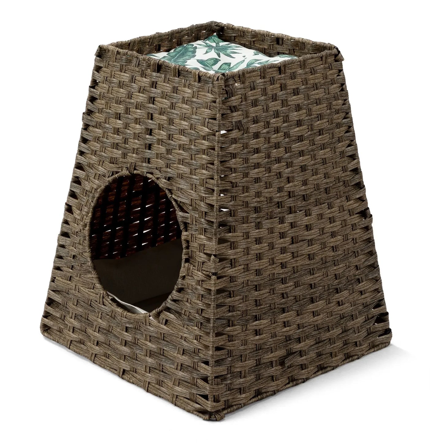 Multipurpose Rattan Cat Litter Box Enclosure No Assembly Needed
