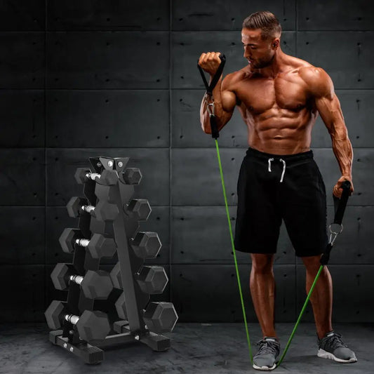 5-Tiers Dumbbell Rack Home Sports Fitness Equipment Storage