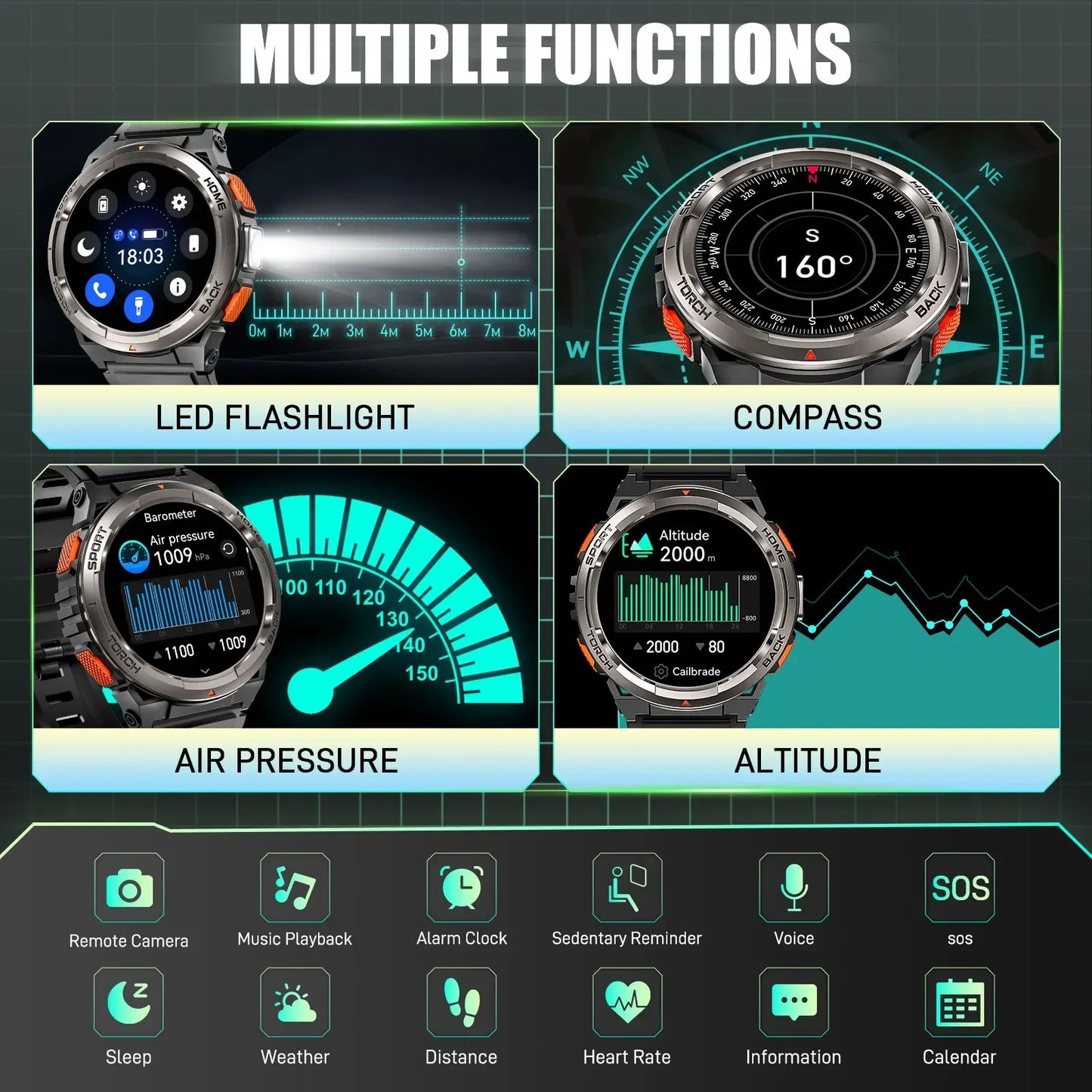 EIGIIS Smart Watch KE5 2024 3ATM Waterproof Sports Watch