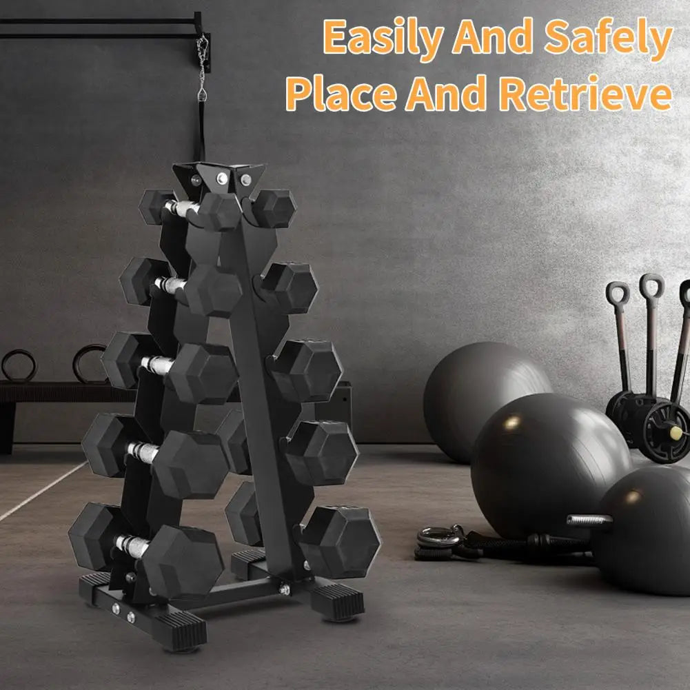 5-Tiers Dumbbell Rack Home Sports Fitness Equipment Storage