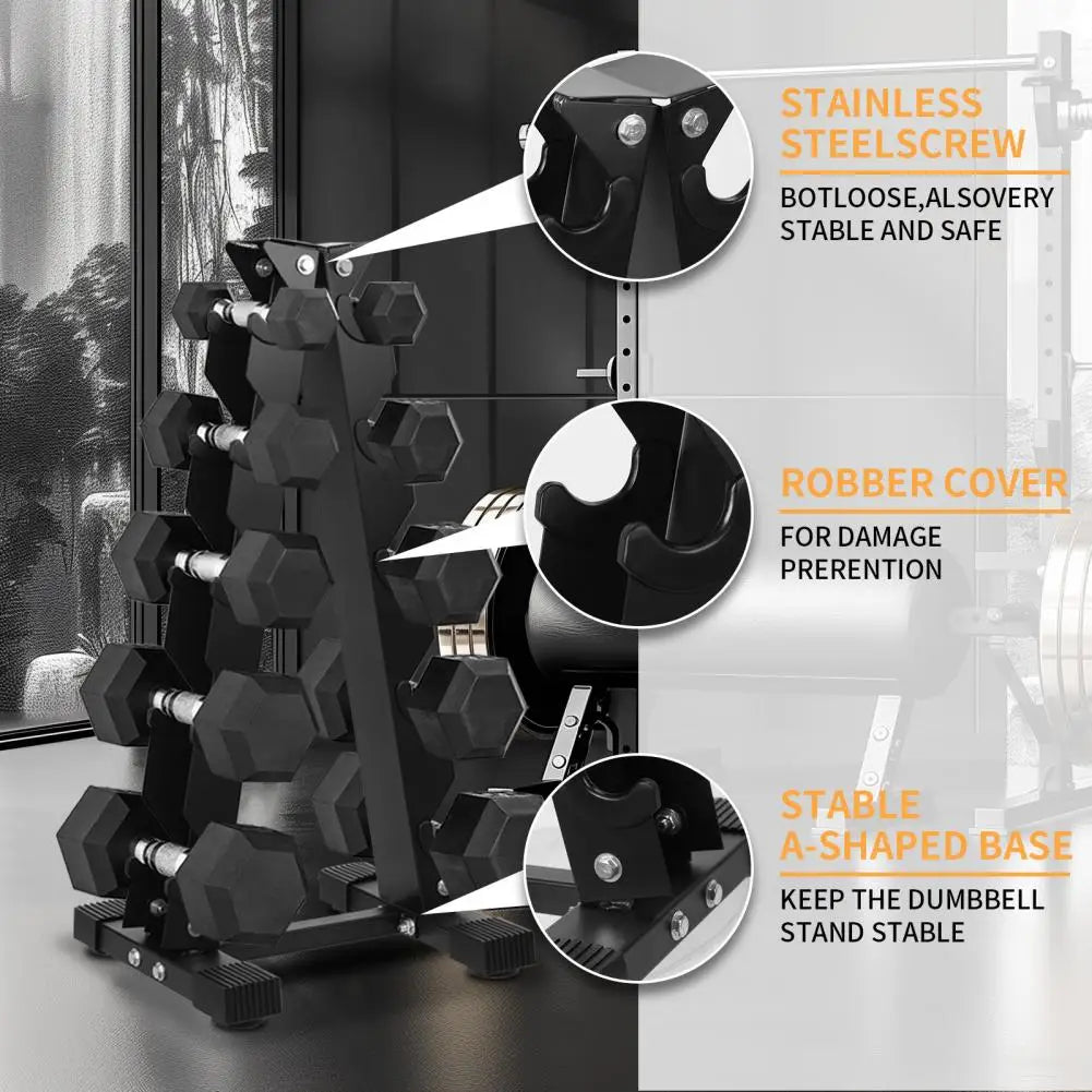 5-Tiers Dumbbell Rack Home Sports Fitness Equipment Storage