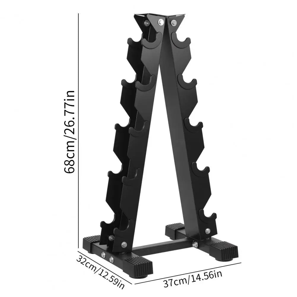 5-Tiers Dumbbell Rack Home Sports Fitness Equipment Storage